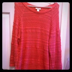 Pink long sleeve sweater